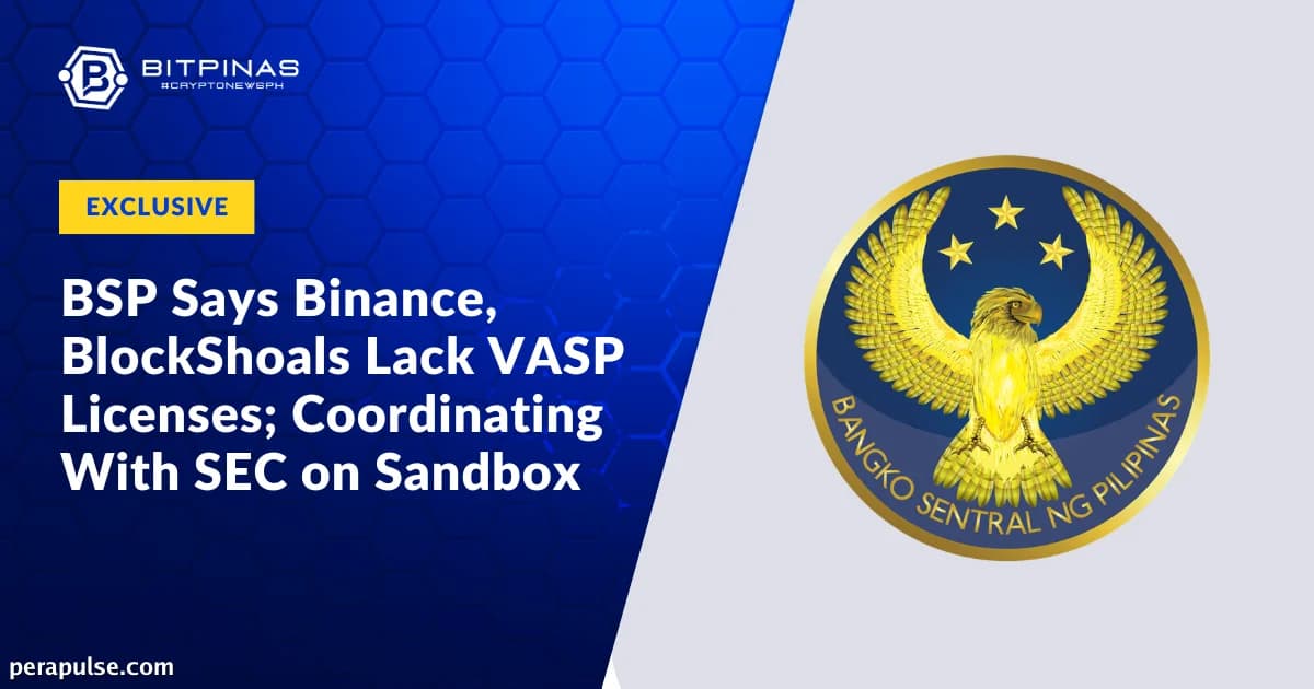 BSP Confirms Binance and BlockShoals Lack VASP Licenses Amid SEC Coordination